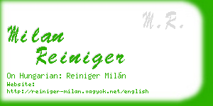 milan reiniger business card